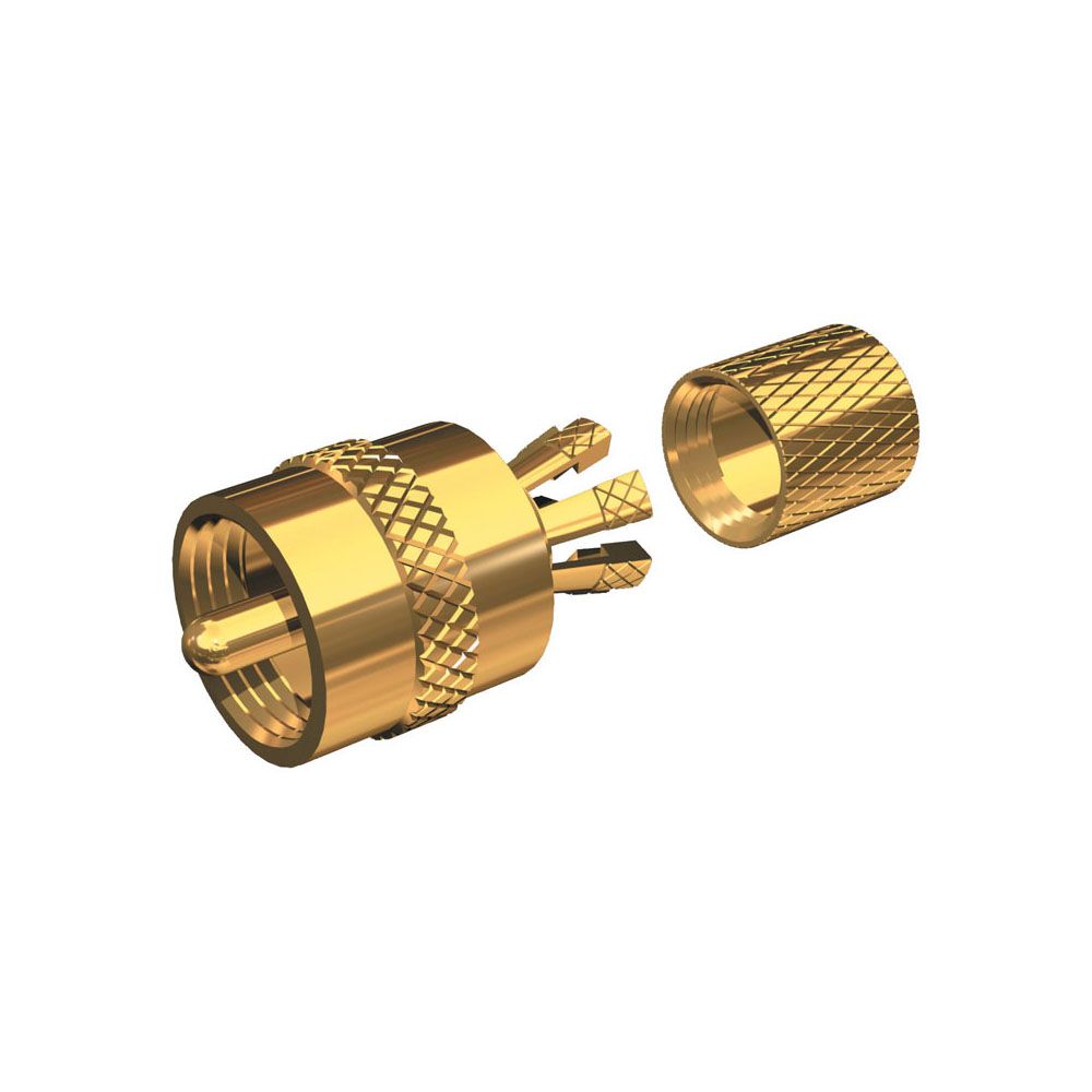 Shakespeare Gold Plated Centerpin solderless PL259 connector your boat,  our mission