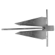 Danforth style Anchor - Galvanised 4Kg