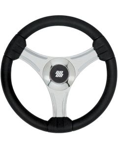 Tavolara Steering Wheel no Centre Cap (350mm / Black & Silver)