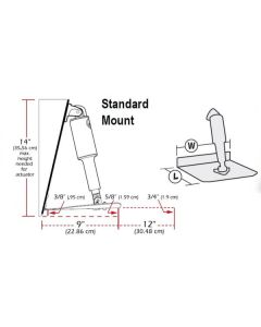 Lenco 9" x 9" Standard Mount Trim Tab Kit