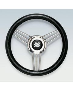 Ultraflex Steering Wheel (350mm / Black Grip / Stainless Steel)