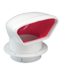 Nicro Snap-In Low Profile PVC Cowl Vent 4" White/Red