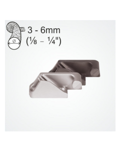 Clamcleat 3-6mm Side Starboard Silver Aluminium