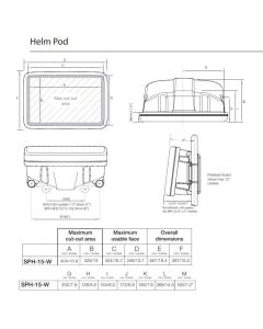 Scanstrut SPH-15-W Helm Pod for Displays up to 16"