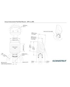 Scanstrut SPR-1u-RM Uncut Instrument Pod Rail Mount