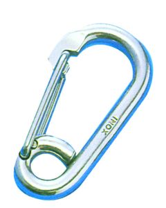 Oval Hook Carabiner with Eye - A4 Stainless Steel