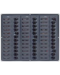 BEP 12V DC Circuit Breaker Panel 36-Way Square (No Meters)