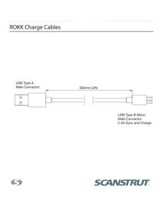Scanstrut ROKK USB A to Micro USB Data / Charge Cable - 0.6m (2')