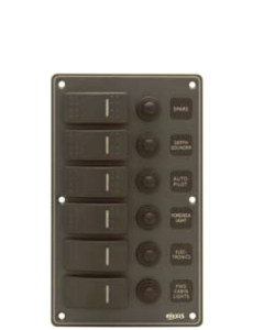 Switch Panels (Sealed Rocker Switches) - 6P Water-resistant with Backlight Modules