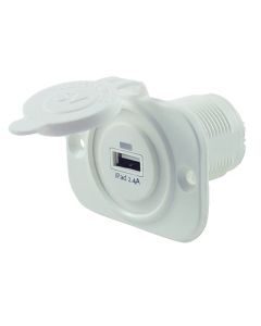 IP66 Waterproof Single USB Socket - White