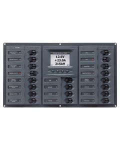 BEP 12v Dc Circuit Breaker Panel 20 Way Horiz Digi Meter (903-DCSM)