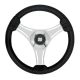 Tavolara Steering Wheel with Centre Cap (350mm / Black & Silver)