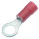 Insulated 4mm Ring Crimp Red