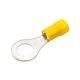 Insulated 4mm Ring Crimp Yellow