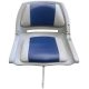 Moulded Folding Down Seat with Grey/Blue Cushion