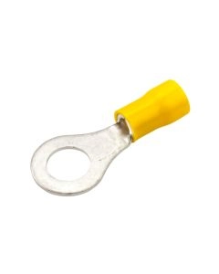 Insulated 6mm Ring Crimp Yellow